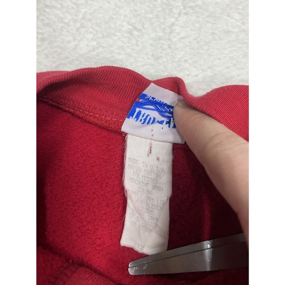 Vintage 90s True Fan Detroit Red Wings Henley Sweatshirt Boxy Size 2XL USA Made - Picture 3 of 7